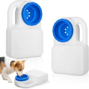 소형 대형견 고양이 캠핑 하이킹 카 RV 보트를 위한 3종 휴대용 노 스필 개 여행용 물그릇 누수 방지