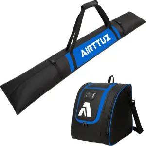 에어투즈 스키백 및 부츠백 콤보 방수 스키 부츠 여행 가방 핏 최대 200cm 사이즈 13 5mm 폼 기어백 포함.
