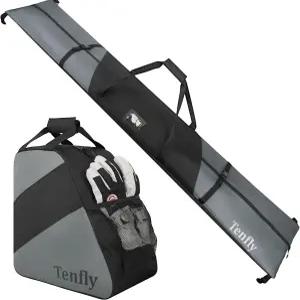 텐플라이 스키백 및 부츠백 콤보 항공 여행용 스노우 방수 안전 강화 스키 여행 가방