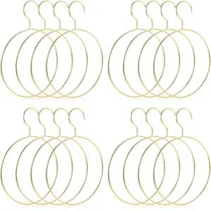 16개 금속 서클 행거 벨트 스카프 링 남성 넥타이용 노 스내그 옷장 보관 정리함 여성용 숄 파슈미나 수건