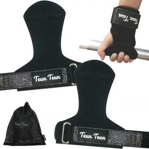 튠 글리터 역도용 손목 스트랩 데드트용 여성 체육관 팅 네오프렌 패딩 랩 지지대가 있는 가죽 운동 웨이트