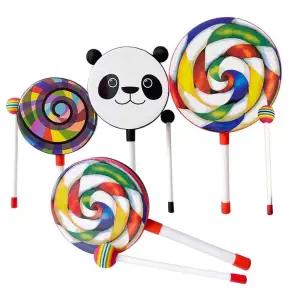 롤리팝 드럼 말렛 레인보우 해머 타악기 펠트 라운드 스틱