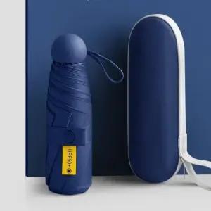 마카롱캡슐형 초경량 암막양산 5단 캡슐양산 양산 네이비 암막우산