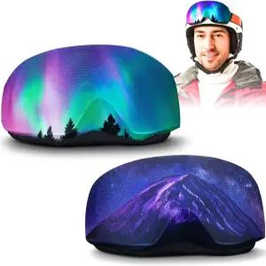 투두 2피스 스키 고글 커버 극세사 보호 스노보드 보호대 스노우고글 및 헬멧