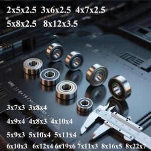 볼소형 베어링 스틸 밀폐형 2x5x2.5 3x6x2.5 5x10x4 8x22x7mm 미니 소형어처 스케이트보드 정밀 자전거 저