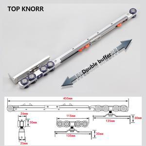 양방향 버퍼 풀리 슬라이딩 도어 걸이휠 트랙 주방 침실 화장실 위아래 레일 액세서리