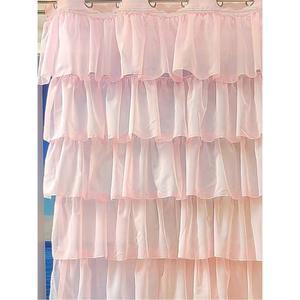 커튼 가림막 레이스창 장식 프릴 공주 인테리어 암막 유럽식 쉬폰 커튼