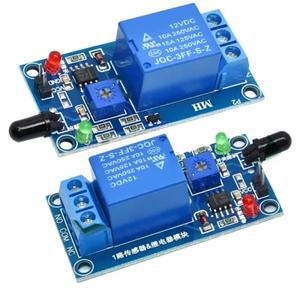 IR 적외선 화염 감지 센서 모듈 화재 경보 릴레이 용 1 채널 5V 12V