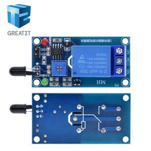 GREATZT 12PCS IR 적외선 1 채널 5V 12V 화염 감지 센서 모듈 용 화재 경보 릴레이