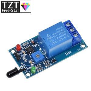 13PCS IR 적외선 1 채널 5V 12V 화염 감지 센서 모듈  용 화재 경보 릴레이
