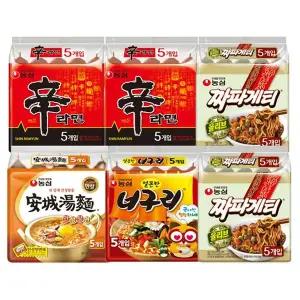 [NS홈쇼핑]신라면 10입 + 짜파게티 10입 + 안성탕면 5입 + 너구리 5입(총30봉)e..[35772737]