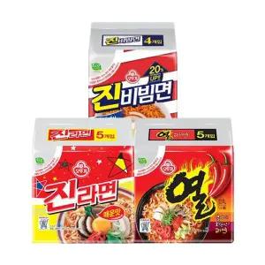 [오뚜기] 진라면 10봉 + 열라면 5봉 + 진비빔면 4봉e[35772786]