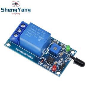 TZT IR 적외선 화염 감지 센서 모듈 화재 경보 용 릴레이 1 채널 5V 12V