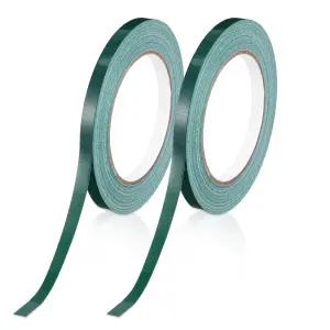 완무 2롤 그린 플로럴 테이프 0.25인치 플라워 스템 랩 접착 신선한 결합을 위한 방수 플로리스트 웨딩