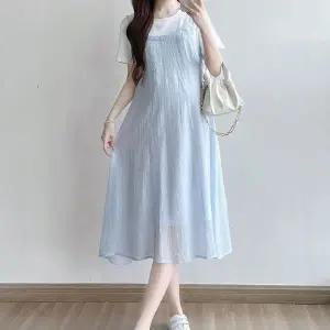 아레니아 임산부 원피스 임부복 끈나시 루즈핏 휴양지 엄마 민소매