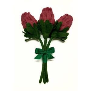 HUMBLE HILO 핸드메이드 펠트 개의 데코 조화 인조 꽃꽂이 제공됩니다 와일드플라워 여러 혼합 플라워 더스티 세트와 핑크 훌륭한 부케 화환으로