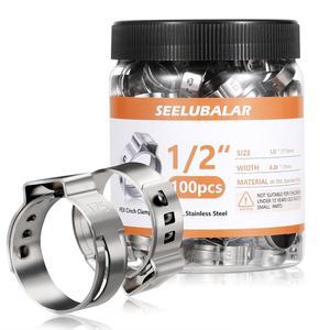 PEX 클램프 3CM 2인치 크림프 튜브 피팅 스틸 304 연결용 100개 호스 이어 스테인리스 싱글 파이프