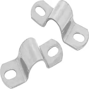 10pcs 두 개의 구멍 U-브래킷 두꺼운 파이프 클램프 스테인리스 스틸 헤비 듀티 스트랩