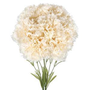 실크 카네이션 샴페인 조화 줄기 부케 대형 인공 길이의 웨딩 가짜 테이블 60CM 23 4인치 장식용 높은 꽃병용 8피스