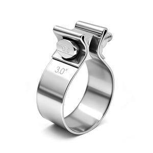 좁은 밴드 머플러 클램프 엘보 컨버터 1개 스테인리스 파이프 촉매 스틸 배기 6CM 3인치 304 연결 튜브 OD