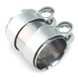 SIMNLIRAS 4CM 5인치 배기 클램프 스테인리스 조인트 슬리브 밴드 스틸 파이프 버트 연결용 커플러 범용