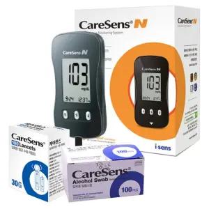 케어센스N 혈당측정기 + 솜100매 침100개 [포미런]