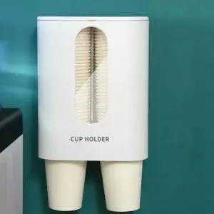 ( )2단 종이 컵 디스펜서 홀더 컵 디스펜서 거치대 정리함 일회용