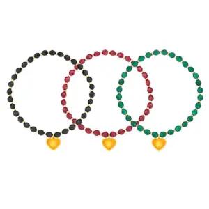 한국금자산관리 KGAM 24K 순금 컷팅하트 천연석 팔찌