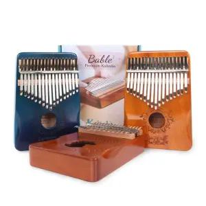 17음계 마호가니 베이블 칼림바쉬운 휴대용 민속악기 간편 여행용 엄지피아노 초보용 원목 우드 고급 취미