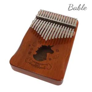 17음계 마호가니 베이블 칼림바 유니콘 브라운교육용악기 음악 타악기 카림 손가락피아노