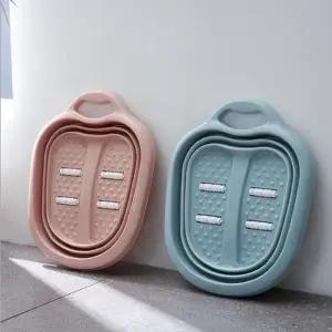 (색상 핑크)키밍 접이식 발안마기 가정용 족욕통 틈새 수납