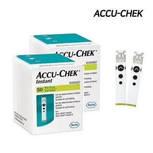 아큐첵 인스턴트 혈당시험지 100매+알콜솜 100매
