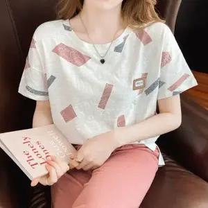 반팔 패턴 여성 여름 7컬러 프린팅 티셔츠 화사한