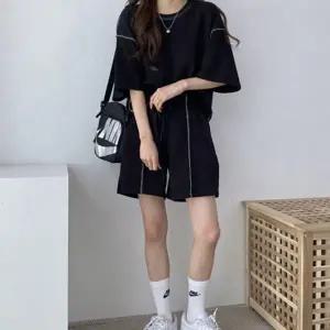 캐주얼 여성 여름 휴가 여행 코디 반팔 반바지 셋업