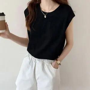2컬러 여성 캡소매 루즈핏 여름나시 티셔츠 민소매
