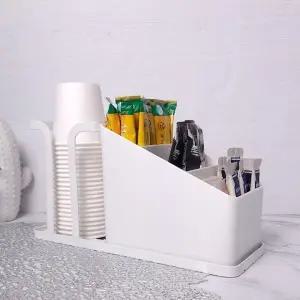 ( )다용도 스틱 커피 정리함 탕비실 티백 정리함 홈카페 수납함 화이트