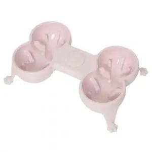 사샤 강아지식기 급체방지 쌍식기 (핑크)