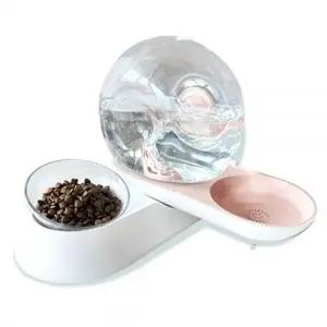 모모 강아지식기 달팽이 반자동 급수 급식기 (베이비핑크)