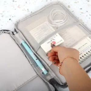 그레이 13인치 태블릿 파우치 지퍼 패드 수납 가방 탭 케이스 보관