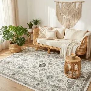 [홈뚜] 페르시안 빈티지 방수 사계절 아이보리 러그 카페트 물세탁