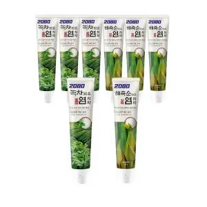 2080 염치약 녹차, 120g, 4개+해죽순, 120g, 4개