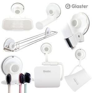 글라스터 흡착 무타공 화장실 욕실 스텐 청소 수납 생활 용품 부착 샤워기거치대 스텐 선반 정리대