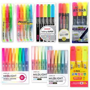 형광펜 모음 일반 고체형광펜 모나미 동아 자바 라인프러스 필기구 문구 학용품 사무용품