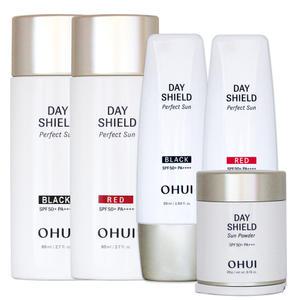 오휘 데이쉴드 퍼펙트 선크림/블랙/레드/기획세트/50ml/80ml/유브이 포스