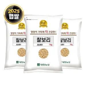 25년 국산 찰보리 3kg (1kgx3) / 햇보리 보리쌀 잡곡