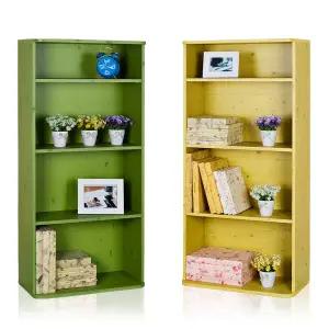 한아름 4단라운드 책장 책꽂이