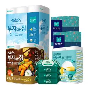 모나리자 화장지 세트 부자되는집 휴지 각티슈 물티슈 키친타올 집들이