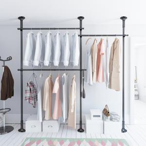 고정식 튼튼한행거 헹거 3단 38mm (블랙)