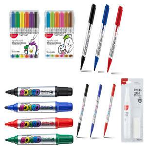 모나미 보드마카/세필/칼라 생잉크 보드마카 (둥근촉,사각촉)/세필용