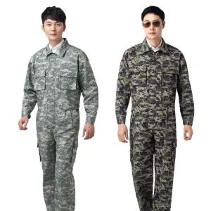 밀리터리 얼룩무니 춘추 춘하 스즈끼 상하일체형 작업복 정비복